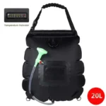 Saco de duche de 20 l para acampamento selvagem – duche solar portátil