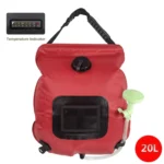 Saco de duche de 20 l para acampamento selvagem – duche solar portátil