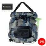 Saco de duche de 20 l para acampamento selvagem – duche solar portátil