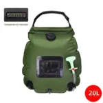 Saco de duche de 20 l para acampamento selvagem – duche solar portátil
